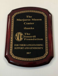 Marjorie Mason Plaque honoring Isnardi Foundation